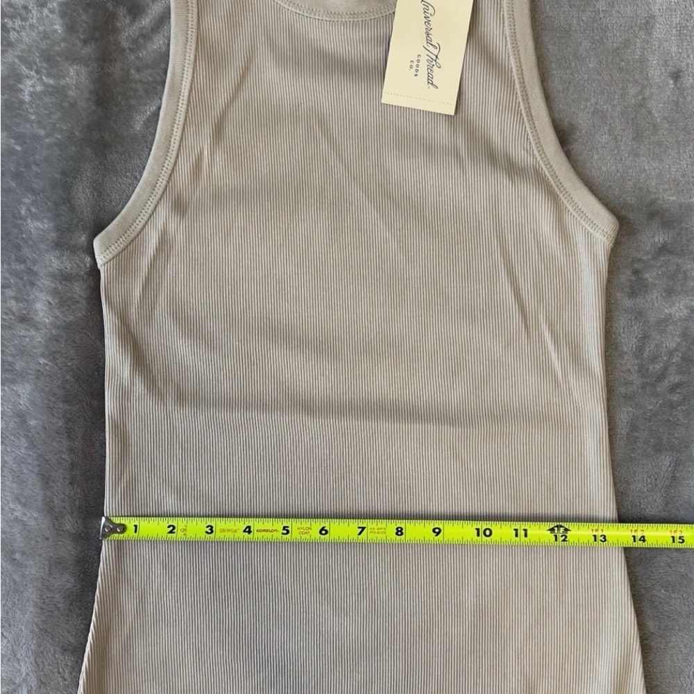 Universal Thread Taupe Rib-Knit Maxi Bodycon Dress Size Medium - Picture 6 of 8